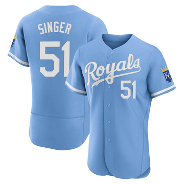 Top-selling Item] Brady Singer 51 Kansas City Royals Light Blue Alternate  3D Unisex Jersey