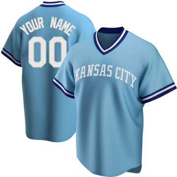 Custom 00 Kansas City Royals 2022-23 Gray Men's Jersey - Bluefink